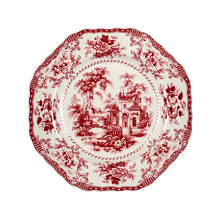 Lucky Art Florantine 27cm 6Li Tabak Seti Kirmizi-Mavi