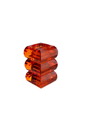 Krıstal 3 Bogumlu Orange Mumluk 18 Cm