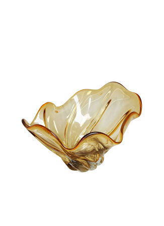 Lucky Art Turuncu Dekoratif Kase AMBER DERİN MEYVELIK 36X28X21 CM