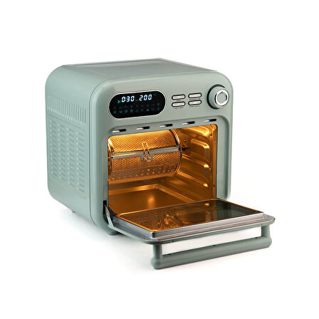 Berghoff Gem Retro Airfryer Özellikli Fırın 18 L Mint Yeşil