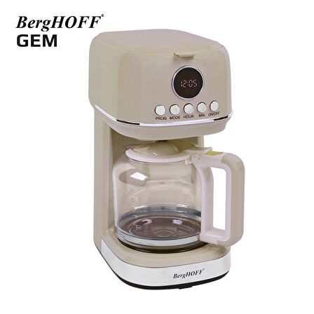 BergHOFF GEM RETRO 15 bardak Vanilya Krem Rengi Filtre Kahve Makinesi - 7950400