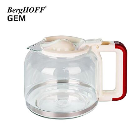 BergHOFF GEM RETRO 15 bardak Kırmızı Filtre Kahve Makinesi - 7950402