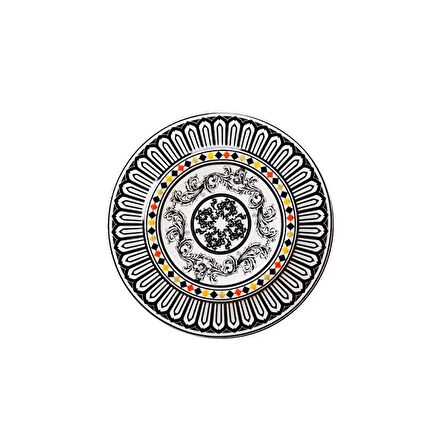 Lucky Art Margery Bone Porselen Barok Desenli 6 lı Tabak Seti 20 cm LYHD 537