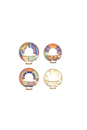 Lucky Art Valencia Bone 4 Lü Kahve Takımı LYGK003
