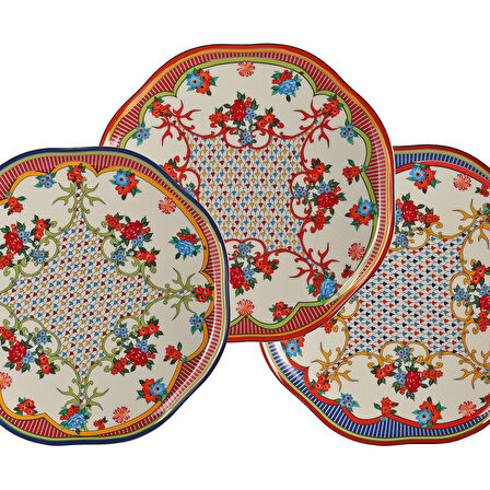 Lucky Art Fiora Bone 27Cm 6Li Tabak Seti