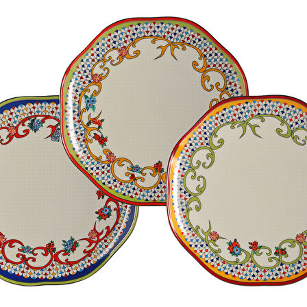 Lucky Art Fiora Bone 19Cm 6Li Tabak Seti