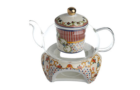 Lucky Art Fiora Bone Isiticili Cam Demlik