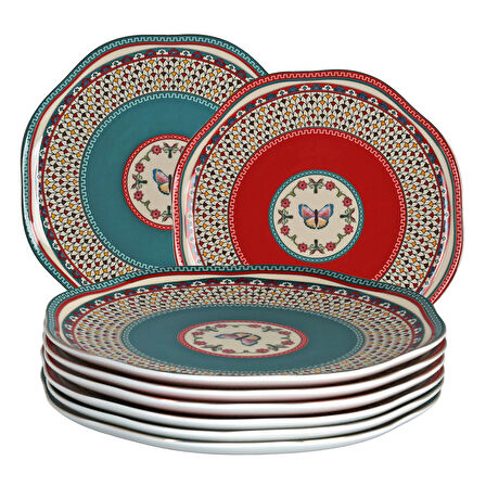 Lucky Art Liora Bone 27Cm 6Li Tabak Seti