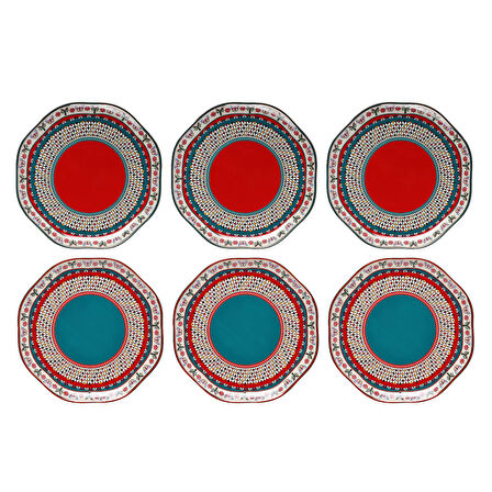 Lucky Art Liora Bone 19Cm 6Li Tabak Seti