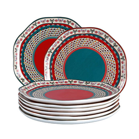 Lucky Art Liora Bone 19Cm 6Li Tabak Seti