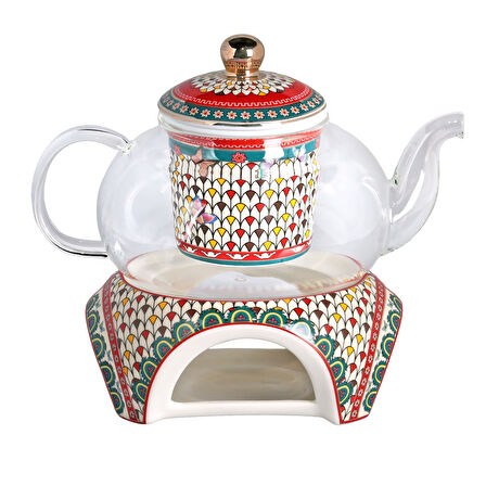 Lucky Art Liora Bone Isiticili Cam Demlik