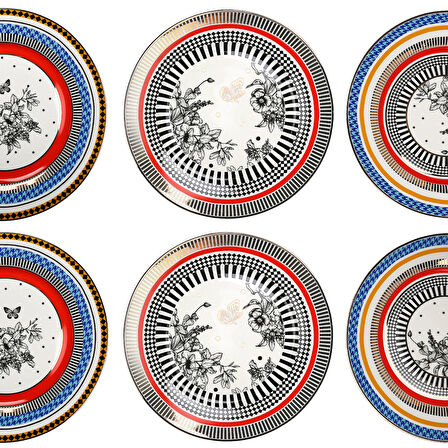 Lucky Art Maggey Bone  27Cm 6Li Tabak Seti