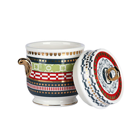 Lucky Art Lancelot Bone Kulplu Kavanoz 16Cm