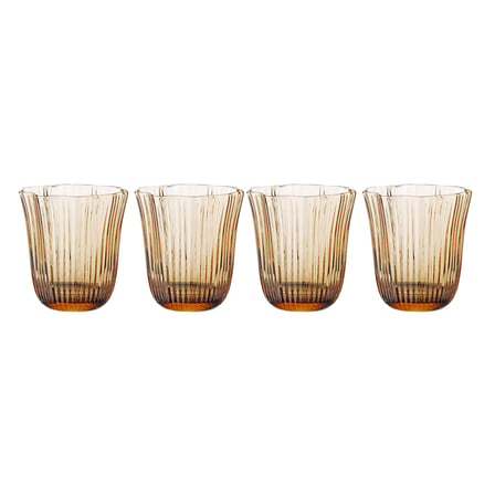 Paisley 4’lü  Amber Cam Su Bardağı Seti 360 ml