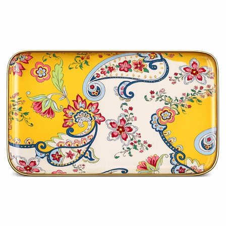 Paisley Dekoratif Emaye Tepsi 18 cm