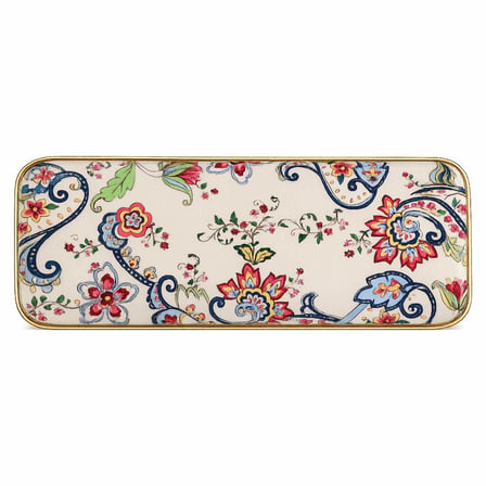 Paisley Dekoratif Emaye Tepsi 33 cm