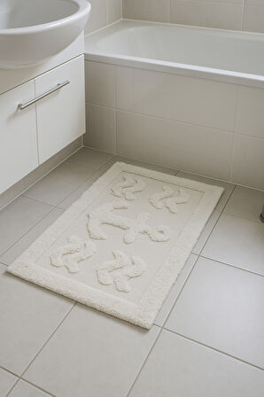 Özdilek Çapa Desenli Paspas 50 x 80 cm Krem