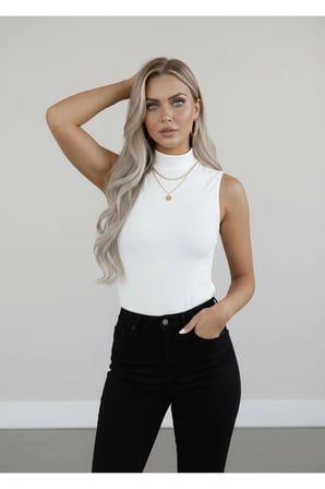 Kadın 6'lı Sıfır Kol Kolsuz Body Viskon Boğazlı Badi 6 Adet Balıkçı