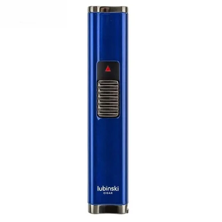 Lubinski Cigar Slim Cetvelli Ve Sehpalı Çift Torch Puro Çakmağı Mavi