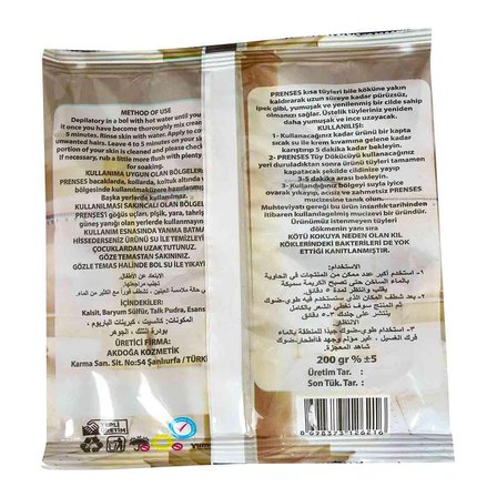 Tüy Dökücü Toz Hamam Otu Erkek Kadın Tkrb.170-200 Gr X 2 Paket