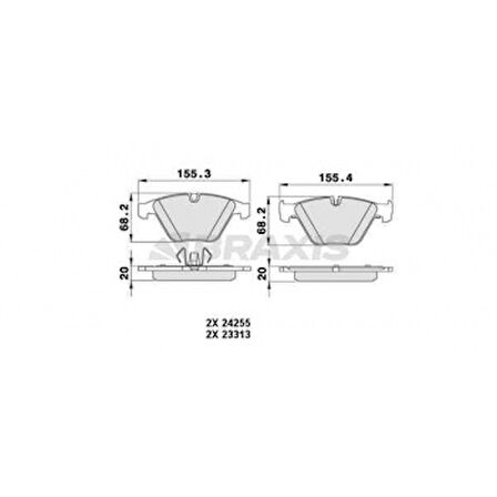 Bmw On Fren Balatası Bmw E90 E91 E92 E93 - Braxıs Aa0063