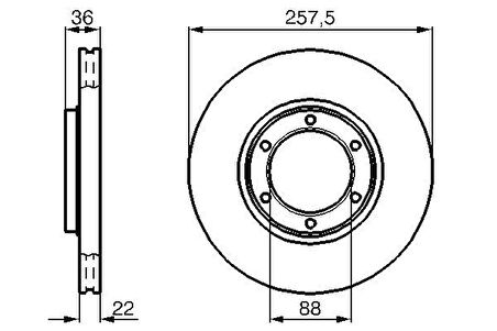 İsuzu Ticarı On Fren Disk Aynası İsuzu Gemini 1.6 90>93 Tfr Tfs 2.2 91>99 Trooper 4x4 91>96 D Max (tfr / Tfs) 2.5 - Bosch 0986478596