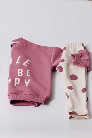 La'ciel Paris Smile Baskılı Taytlı Takım