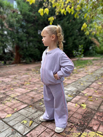 Biye Detaylı Lila Takım