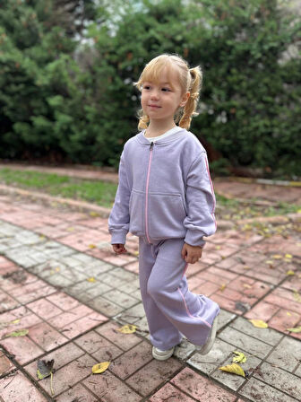 Biye Detaylı Lila Takım