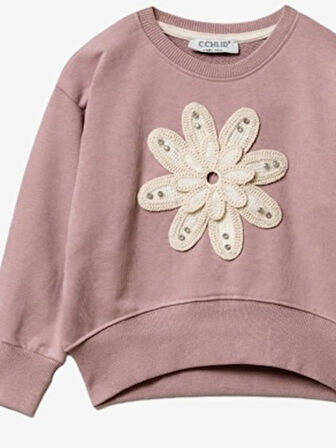 Çiçek Desenli Sweatshirt