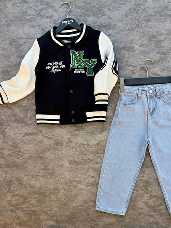 Newyork Nakışlı Kolej Mont 2'li Kotlu Takım