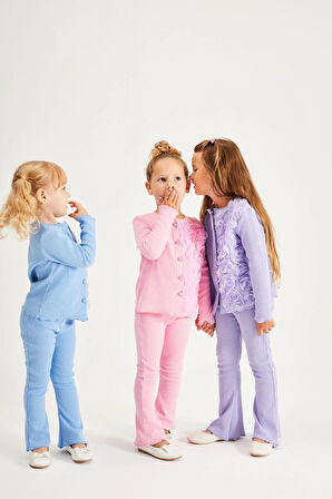 Gül Detaylı Taytlı Takım