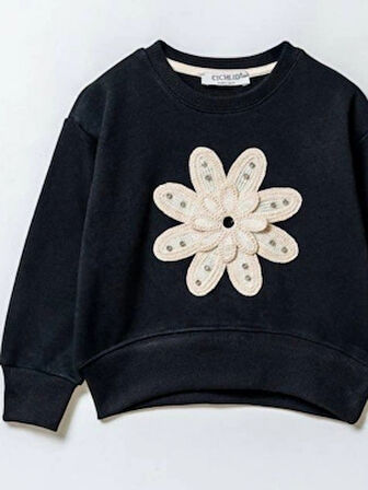 Çiçek Desenli Sweatshirt