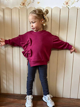 Bordo Renkli Kurdeleli Taytlı Takım