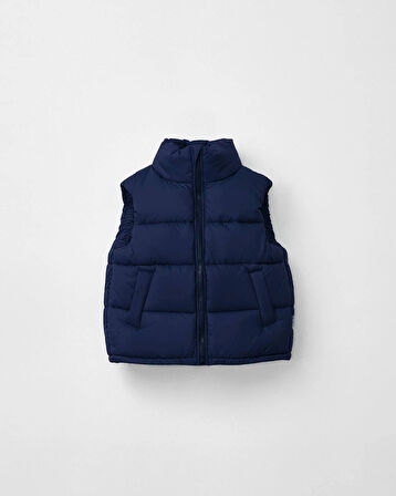 Şişme Yelek, Su Geçirmez Kumaşlı, Oversize Orjinal Kalıp, Lacivert Renk