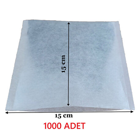 Çay Demleme Filtresi Boş Demlik Poşeti Büyük Endüstriyel Boy Kazan Galoşu Bonesi 15x15 cm 1000 Adet Ev Otel Cafe Horeca  