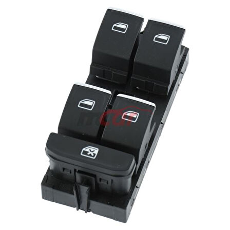 Vag Cam Acma Kapama Anahtarı Surucu Tarafı Dortlu (krom Kaplama) Golf VI İpassat 14> - Kraw An-420