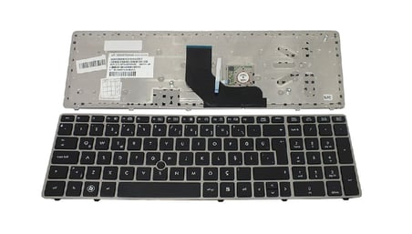 Hp Probook 8560P 8570P Notebook Klavye (Siyah TR) Gri Çerçeve / KL685TRP