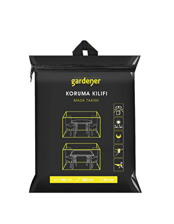 Gardener Masa Takımı Koruma Örtüsü GRDC304 / Kılıfı PE (160 cm x 160 cm x 90 cm)