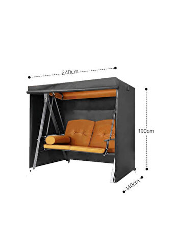 Gardener GRDC308 Salıncak Koruma Örtüsü Büyük PE (240 cm x 140 cm x 190 cm)