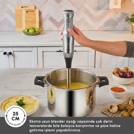 Karaca 8 In 1 Mastermaid Prosteel Cam Hazneli 6 Bıçaklı Uzun Blender Ayaklı Mutfak Robotu 2500 W