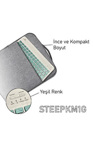 Steep Solid Magic Yeşil Şarjlı Bluetooth Klavye Mouse Set