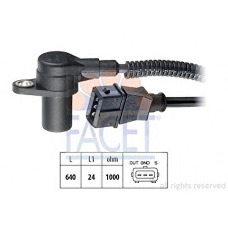 İveco Ticarı Motor Krank Devir Sensoru Ducato 94>06 Daıly II 01>06 - Facet 9.0301