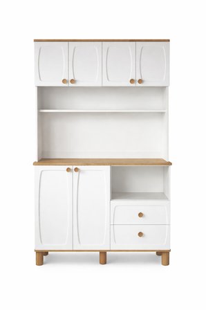 Lizbon Kahve Köşesi + Çok Amaçlı Raflı Kapaklı Dolap - 120cm