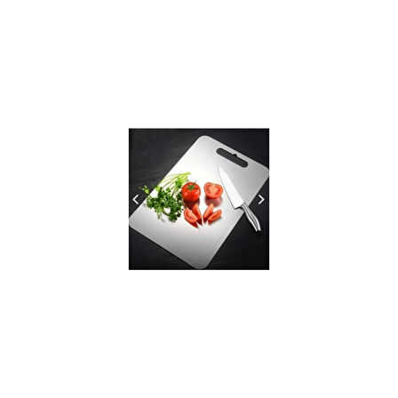 AKILLIELMA-CVS DN 00137 PASLANMAZ ÇELİK KESİM PANOSU KESME TAHTASI 304 KALİTE 24X34 CM