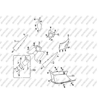 125znu Sele Altı Ön Küçük Kapak Desteği Orj