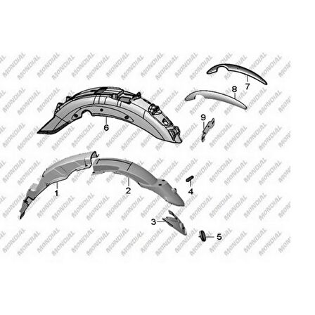 150 Sentor Arka Çamurluk Kuyruğu Orj