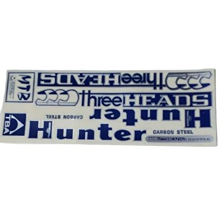 Bisiklet Yazı Takımı Hunter Mavi