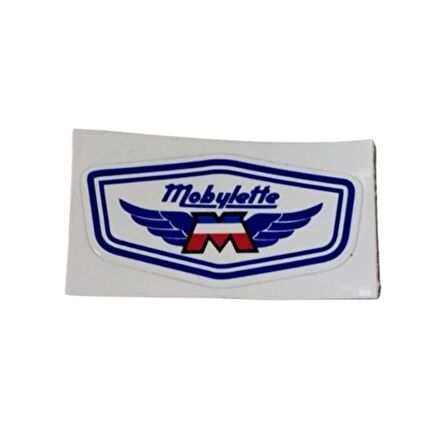 Mobylette M Yazı Mavi Kanatlı