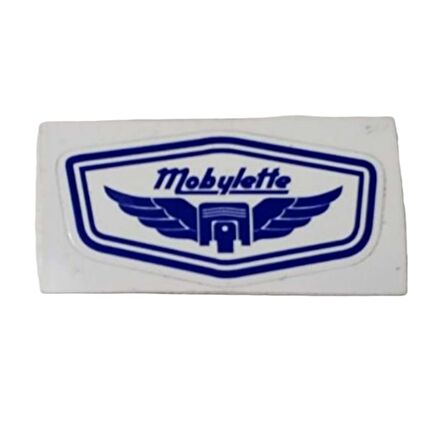 Mobylette M Yazı Mavi Pistonlu Kanatlı